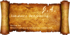 Jakubecz Antonella névjegykártya